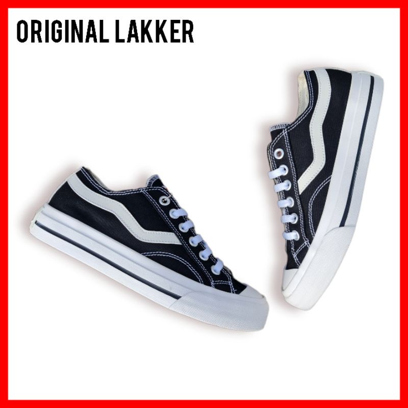 SEPATU SEKOLAH PRIA WANITA ORIGINAL SIZE 36-43 FULL HITAM / SEPATU KASUAL COWOK CEWEK LAKKER ORIGINAL UNISEX COUPLE / SEPATU KULIAH SD SMP SMA / SEPATU SNEAKERS ORIGINAL SKATEBOARD DISTRO KEKINIAN