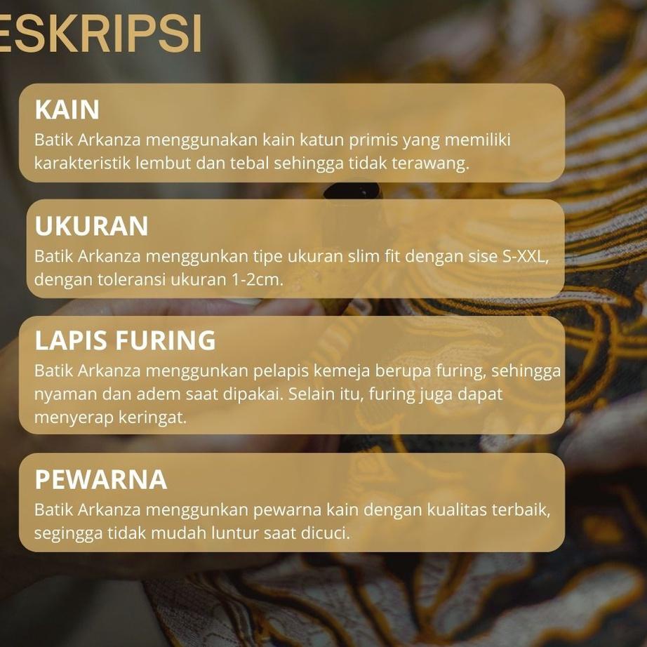 Tren Terbaru SEMERU Hem Atasan Kemeja Baju Batik Pria Cowok L Laki Slimfit Full Lapis Furing Lengan 