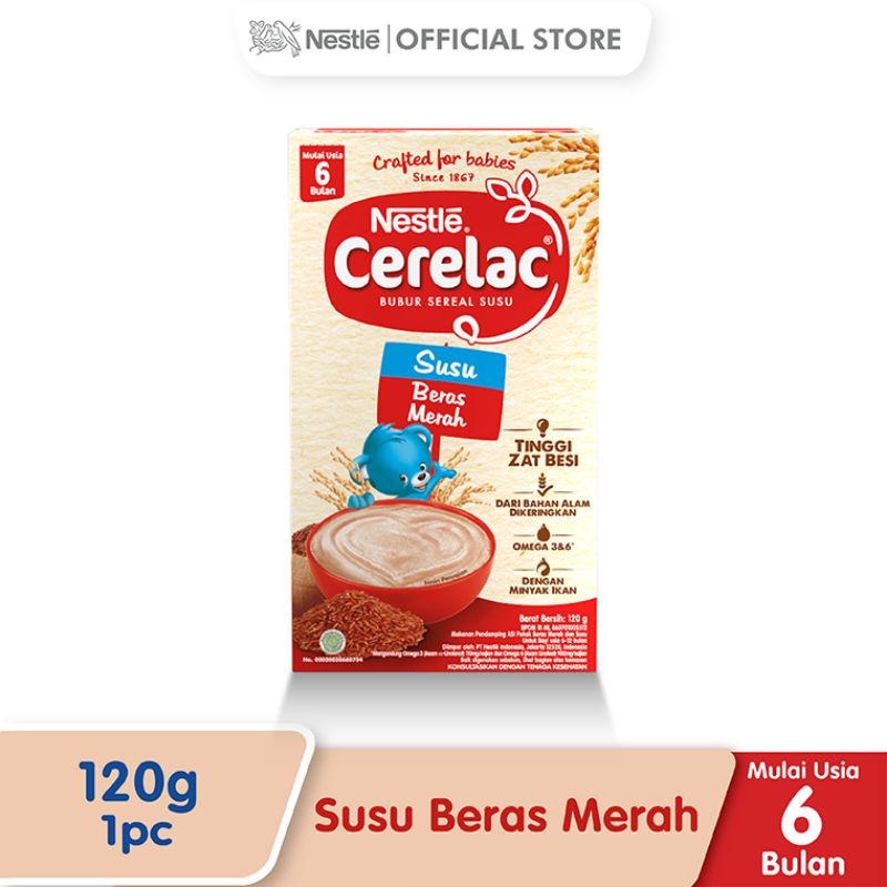 Nestle Cerelac 6+ rasa susu beras merah 120g
