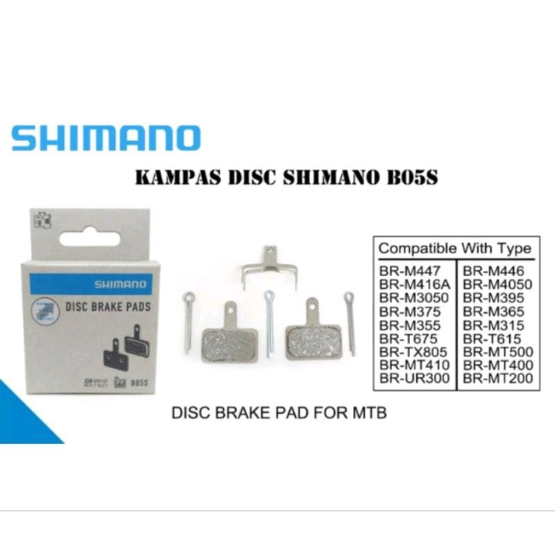 Shimano B05S Brakepad Brake Shoe Pad Kampas Rem Mt201 Mt200 Altus Acera Tourney Deore