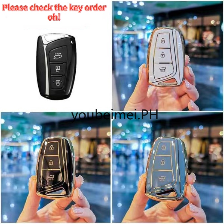 Casing Kunci Mobil Bahan TPU Untuk Hyundai Tucson Creta ix25 ix35 ix45 Santa Fe Verna Mistra Elantra