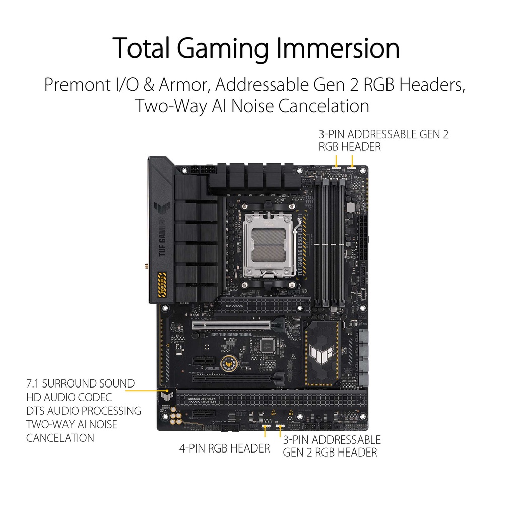 ASUS TUF GAMING B650-PLUS WIFI DDR5 | Motherboard AMD AM5 ATX