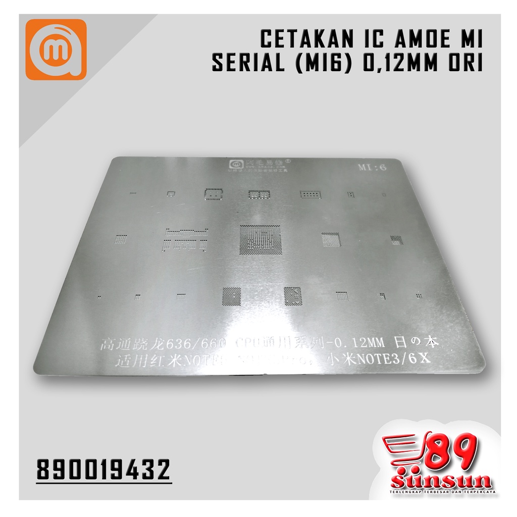 CETAKAN IC AMOE MI SERIAL(MI6)0,12MM ORI
