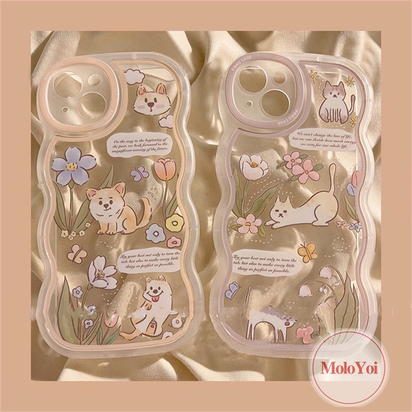 Soft Case Tpu Motif Kartun Kucing Anjing Untuk iPhone 11 13 12 14 Pro Max 7 8 Plus 6 6s 11Pro Max XR 14 Plus X XS Max SE 2020