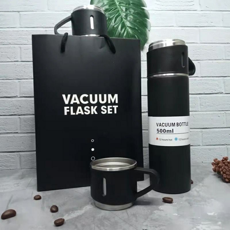 vacum flask set hampers gift box / thermos tumbler botol minum terbaru 500ml