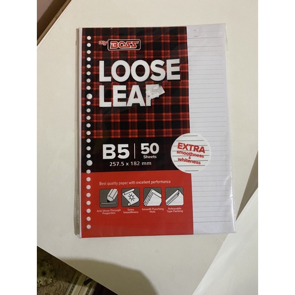 

loose leaf boss / isi binder ukuran A5 / B5