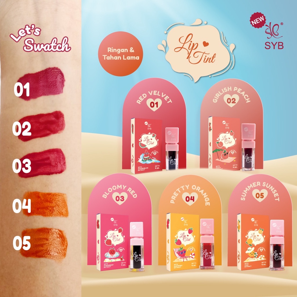 ❤ BELIA ❤ SYB Lip Tint 4ml | Water Gel Lip Tint Lip Gloss | Lip Moist Ombre Lips Lipstick Lip Cream BPOM