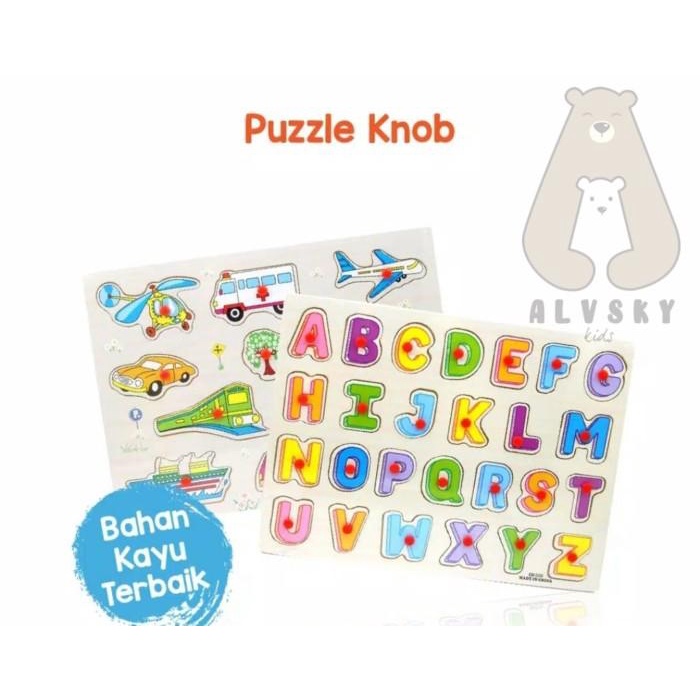 Puzzle Puzzle Kayu Knob / Mainan Edukasi Puzzle Kayu / Puzzle Kayu - Cakes