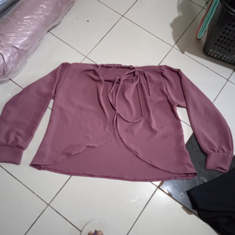 JUMBO Crincle Rompi Morena Atasan Wanita Lengan Panjang  Kardygan Outer Rompi Crinkle Terbaru