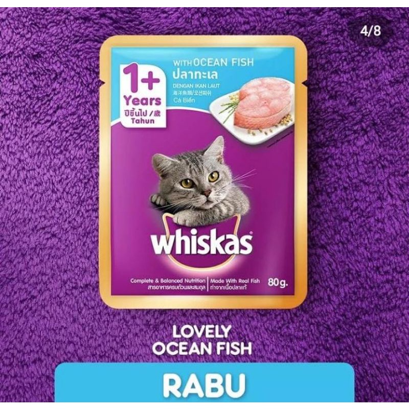 Whiskas Shacet Ocean Fish 1+ 85gr