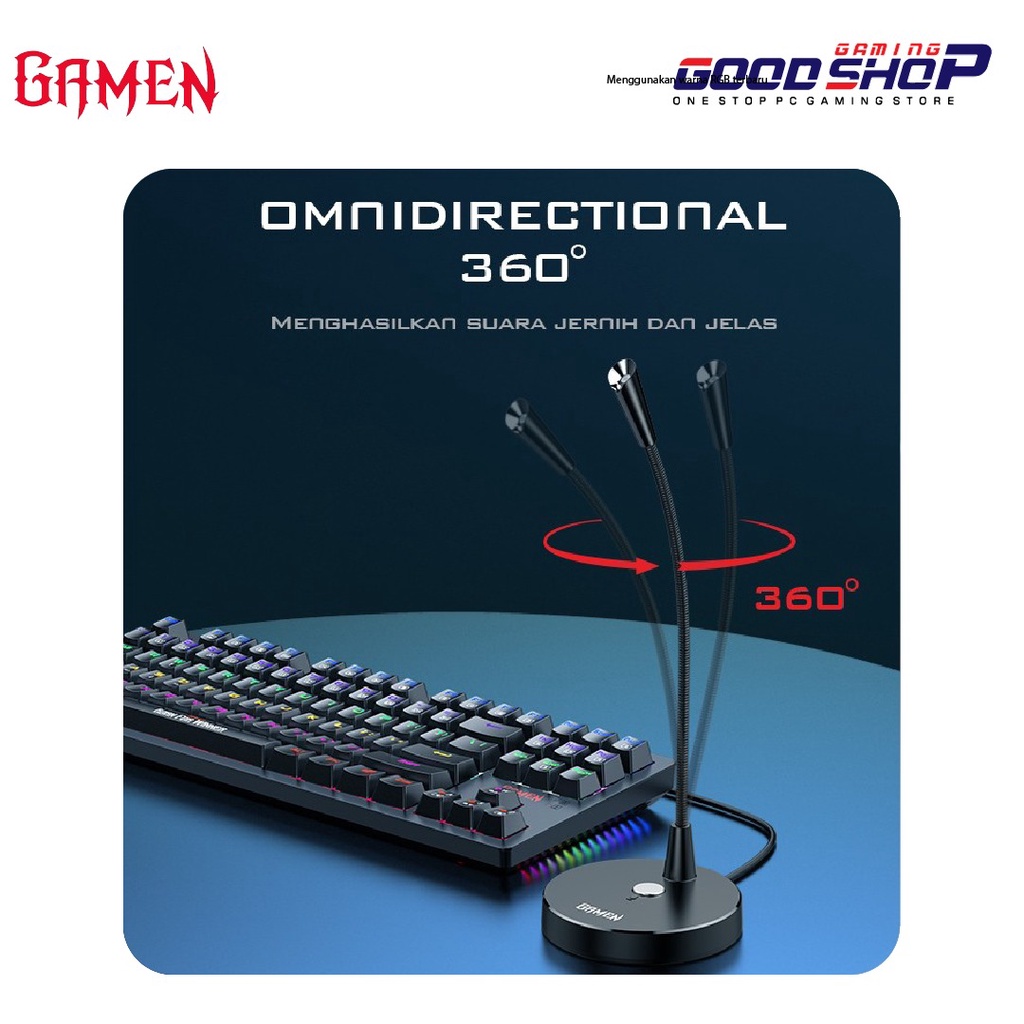 Gamen GMH100 - Gaming Microphone RGB Lightning