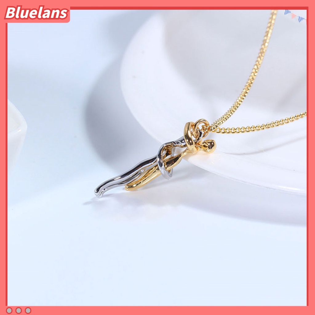 Kalung Rantai Klavikula Dengan Liontin Bentuk Hug Untuk Pria Dan Wanita