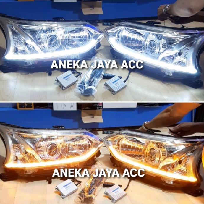 Head Lamp Avanza Veloz Xenia 2016 - 2018 Custom Projector Style BMW
