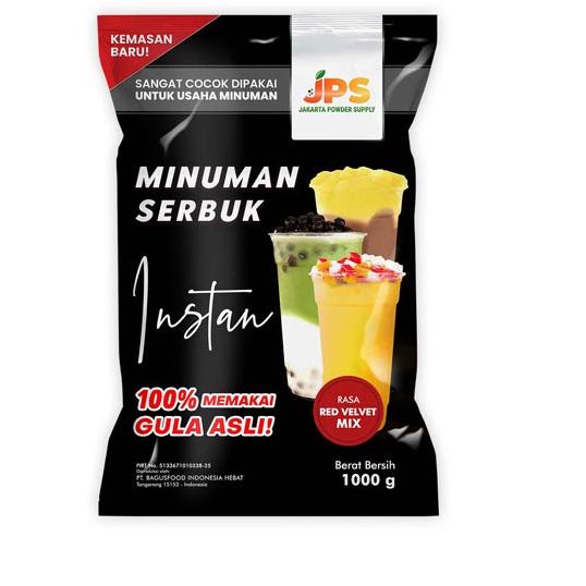 

✨MEN SALE✨ JPS Powder Bubuk Minuman Serbuk Instan Rasa Red Velvet Mix Campur Gula 1Kg 