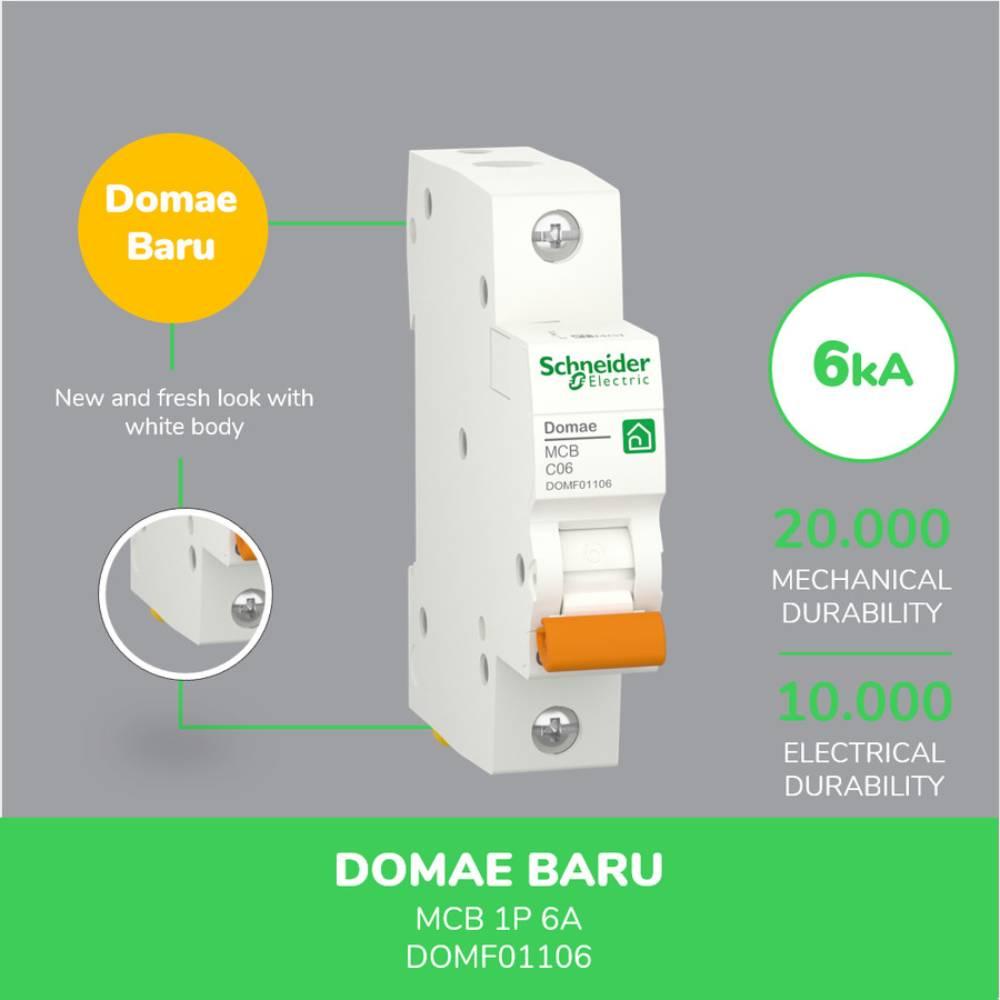 MCB SCHNEIDER DOMAE 1P C6A DOMF01106