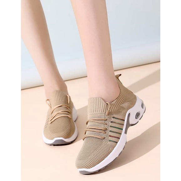 TOPGROSIR &quot;LS&quot; LV0120 Sepatu Sneakers Sport Wanita Garis 2/6 Warna Import