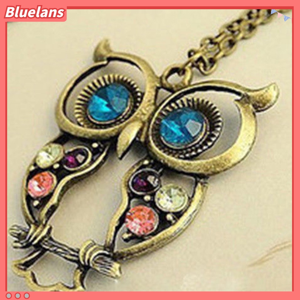 Bluelans Women Fashion Sweater Chain Cute Owl Animal Pendant Necklace Jewelry Gift