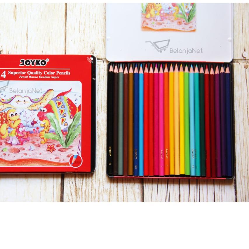 

EXCLUSIVE!Pensil Warna Joyko Kaleng 24 Color|KD8