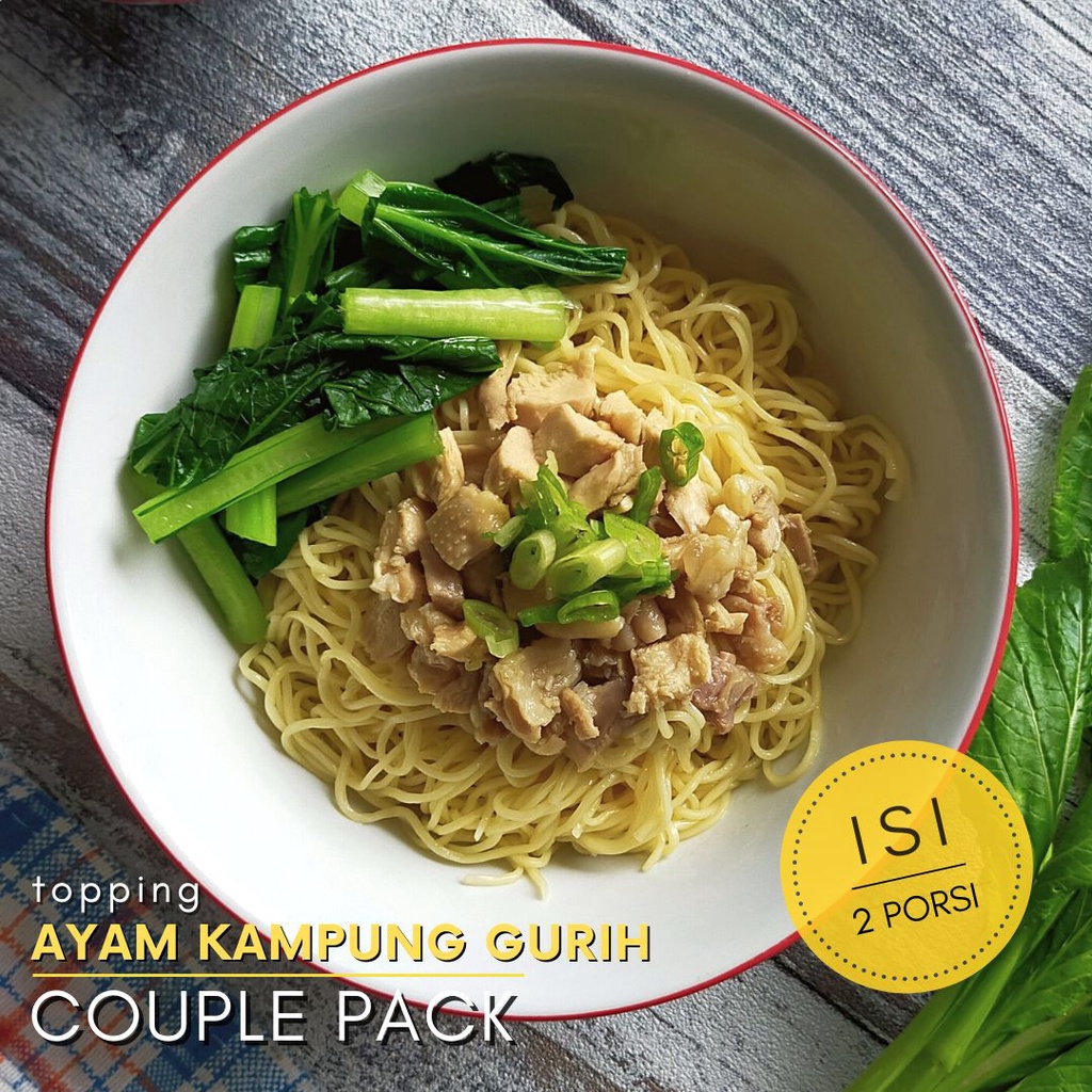 

Mie Ayam Kampung Gurih | 2 Porsi | Tanpa MSG | Tanpa Pengawet | Paket Couple