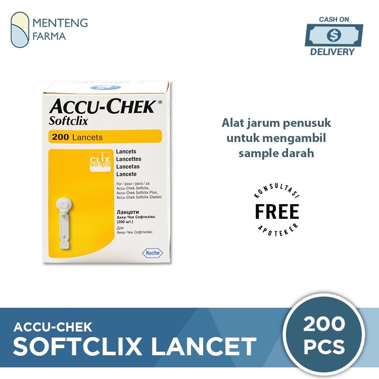 Accu-Chek Softclix 200 Lancets - Jarum Lancet Sekali Pakai