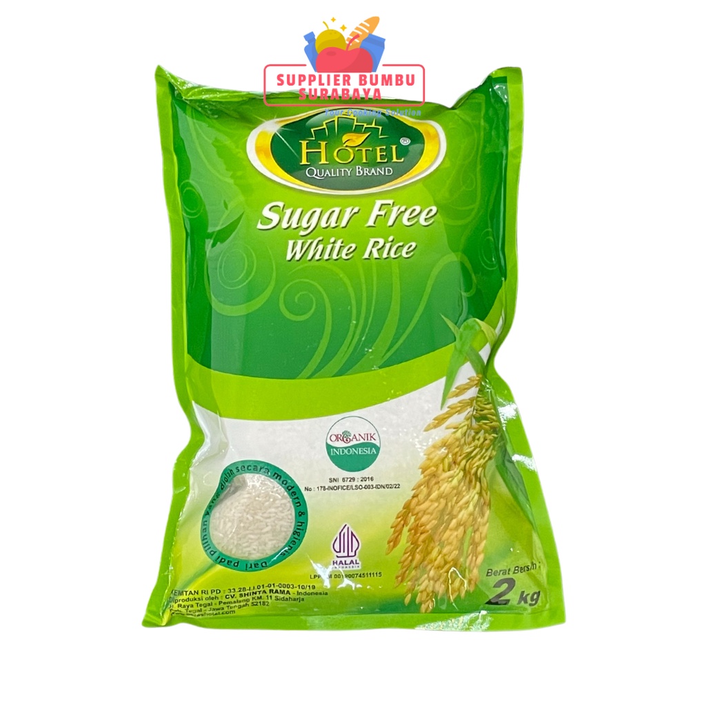 Beras Hotel Sugar Free White Rice Bebas Gula Diabetes Organik 2kg