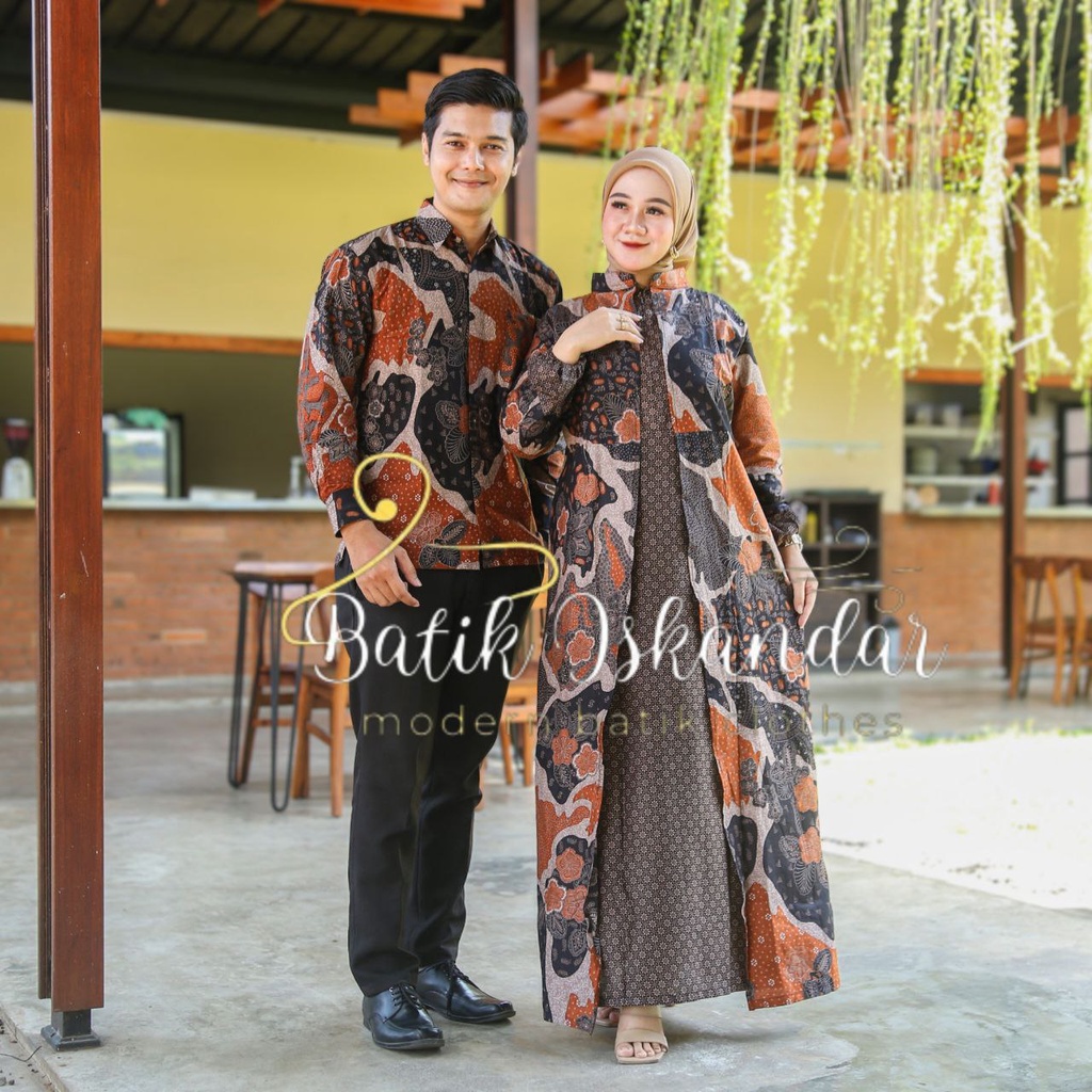 BAJU BATIK COUPLE MODERN SARIMBIT BATIK COUPLE GAMIS BATIK