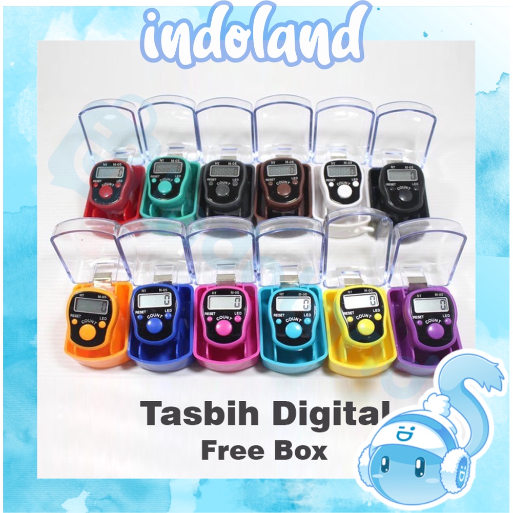 ☀INDOLAND☀ Alat Hitung Digital Led Tasbih Jari Counter Tally Tasbeh Ibadah Mini Import Murah Elektronik Mini R487