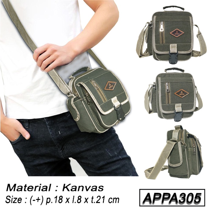 Tas Selempang Pria APPA 305 KANE / Slingbag army / Slingbag TNI