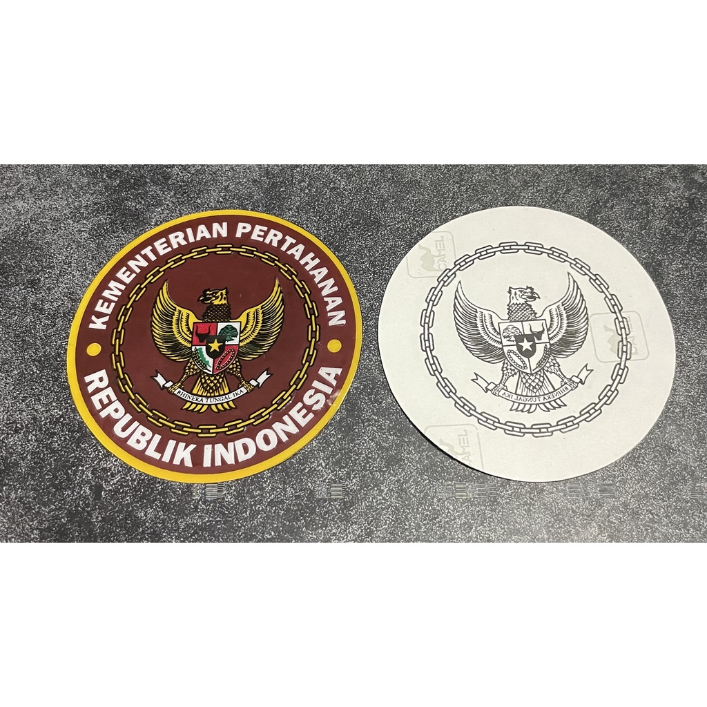 Stiker Kemhan Baru Logo (Tempel Dalam) | Sticker Kementrian Pertahanan | Stiker