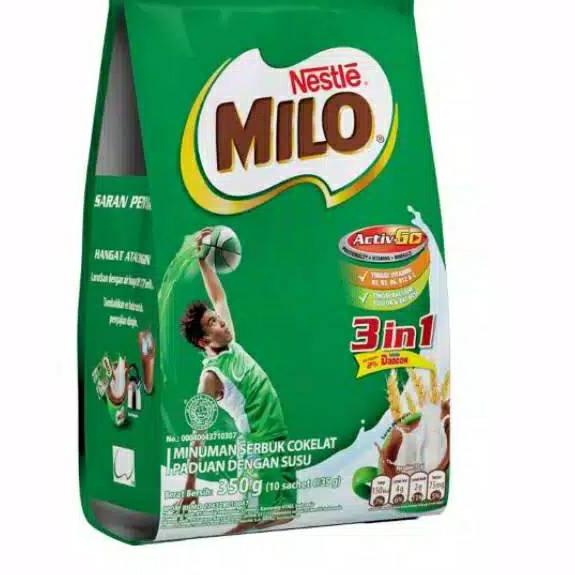 

Terlaris MILO ACTIV-GO 3 IN 1 350 GRAM (ISI 10 SACHET @35 g) serbuuu !