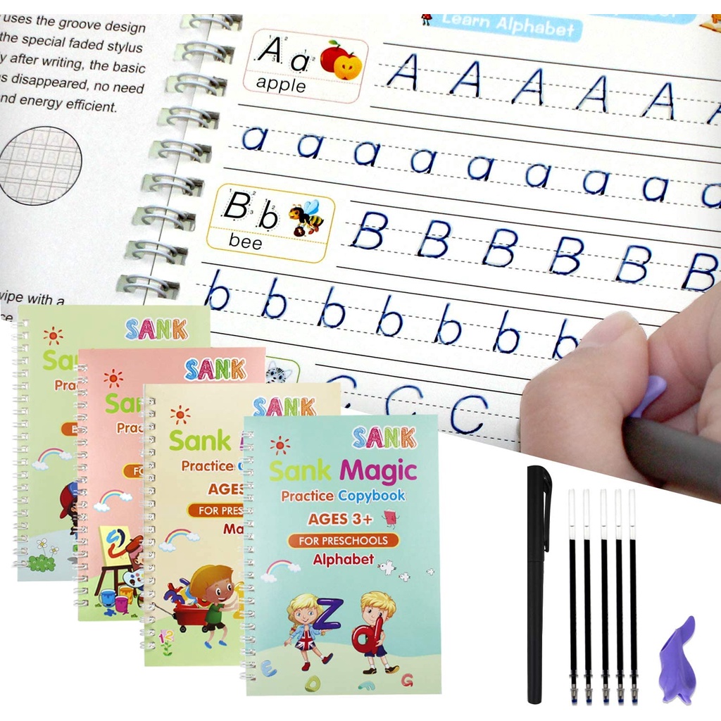 

Sank Magic Book Buku Anak Belajar Menulis 1 Set isi 4 Buku / Buku Edukasi Anak Buku Aktivitas Anak