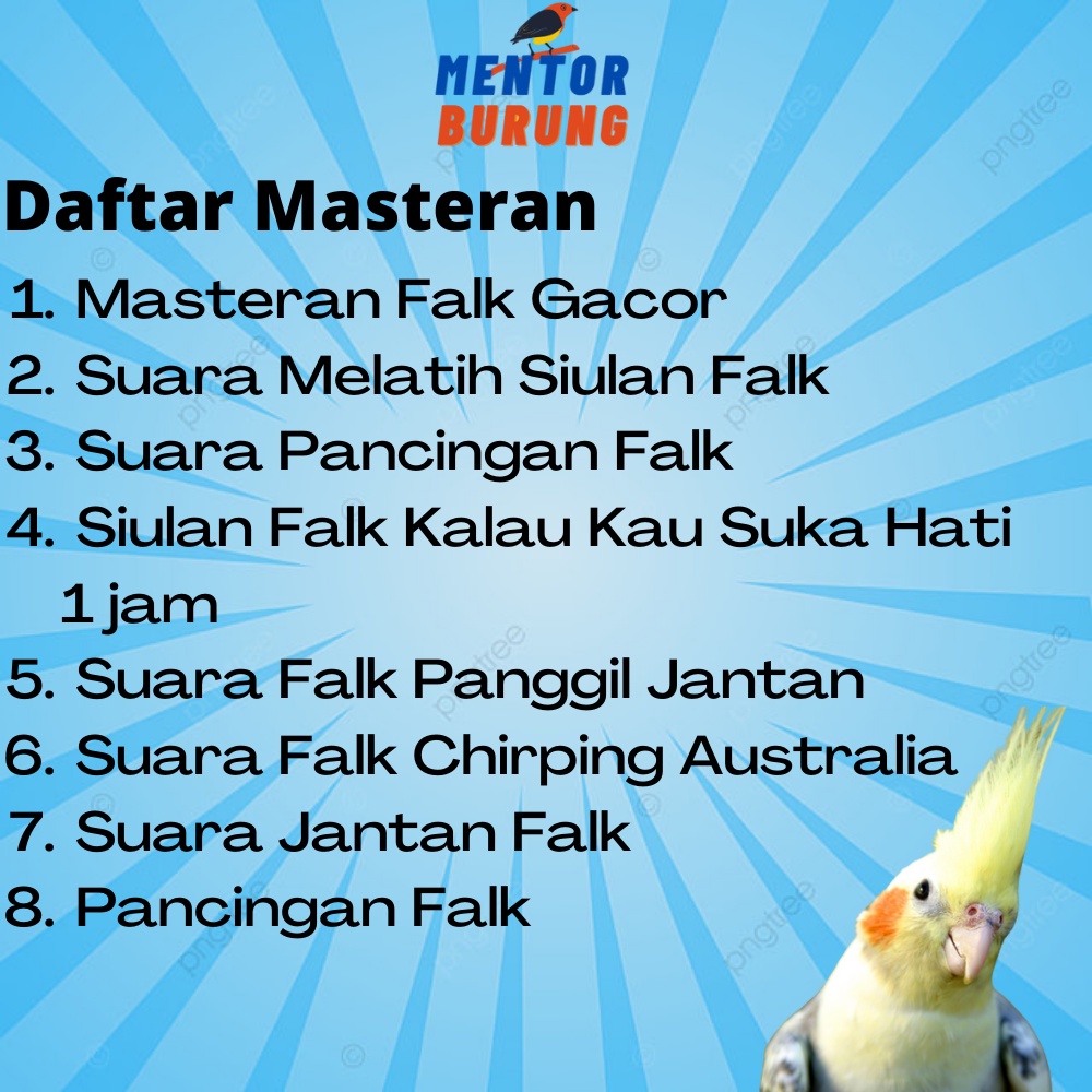 Speaker Masteran Burung Falk Parkit Australia Beo Kakatua Cockatiel Gacor Jernih Berjeda Mp3 Masteran Mp3 Audio Burung Falk