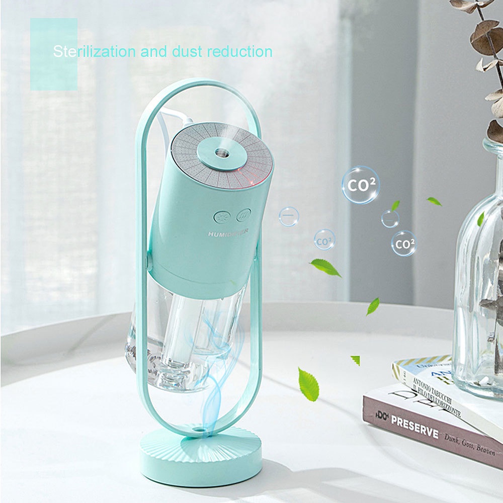 Humidificador Pelembab Udara Portabel Shadow 360 ° Humidifier Udara USB Dapat Berputar Untuk Rumah / Kantor