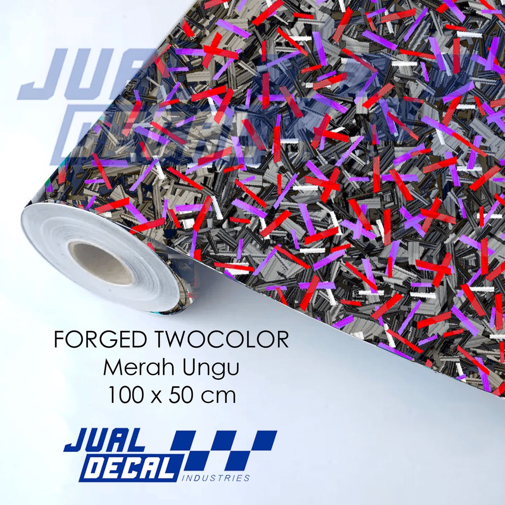 Stiker Skotlet Carbon Forged Fiber Dual Tone 100 x 50 cm List Karbon Wraping Body Motor dan Mobil Vi