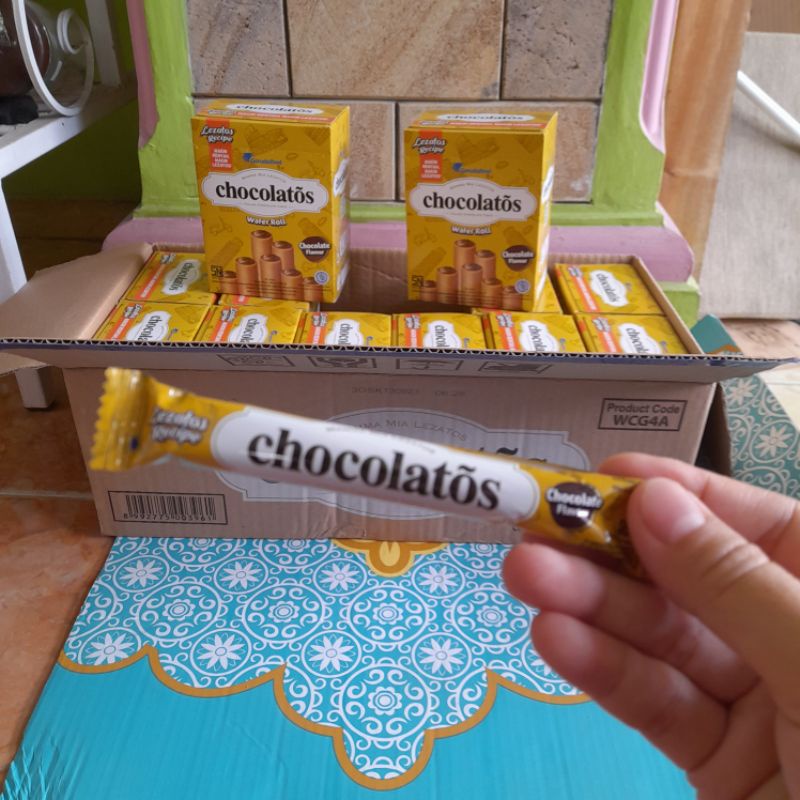 

CHOCOLATOS WAFER ROLL 1 KARTON 12BOX @24PCS / CEMILAN / SNACK / JAJANAN SD - TENTENGAN ULANG TAHUN