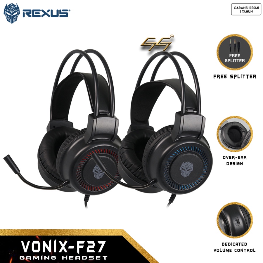 Jual Headset Gaming Rexus Vonix F27 F 27 F27 Entry Level Gaming