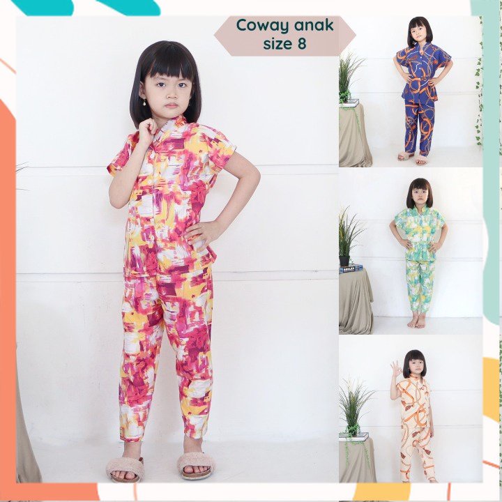 Apreel Piyama Anak Coway / CP Anak Coway Size 8 Banyak Motif