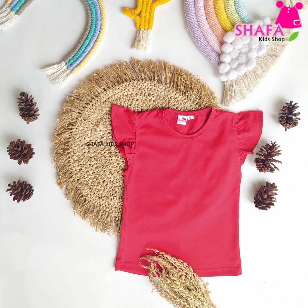 BAJU KAOS ANAK PEREMPUAN / KAOS RUFFLE ATASAN ANAK-ANAK / BAJU BAYI PEREMPUAN / BAJU BAYI / KAOS BAYI PEREMPUAN / KAOS BAYI BAHAN ADEM NYAMAN  KUALITAS PREMIUM SHAFA KIDS