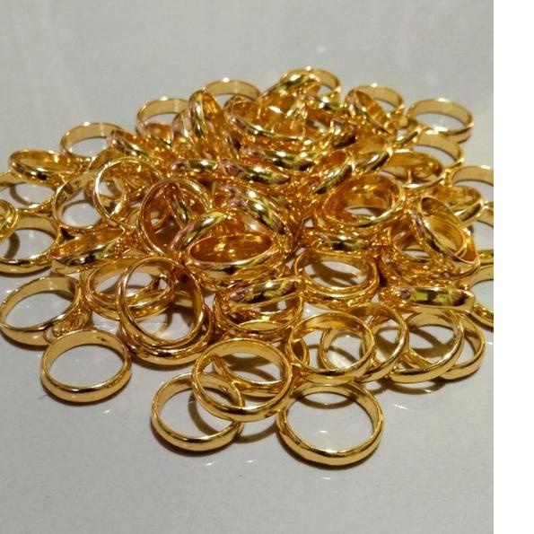 CodeFf4F9--lagi promosi cincin kawin polos mas murni 24k 100% mas murni anti karat & luntur. no cinc