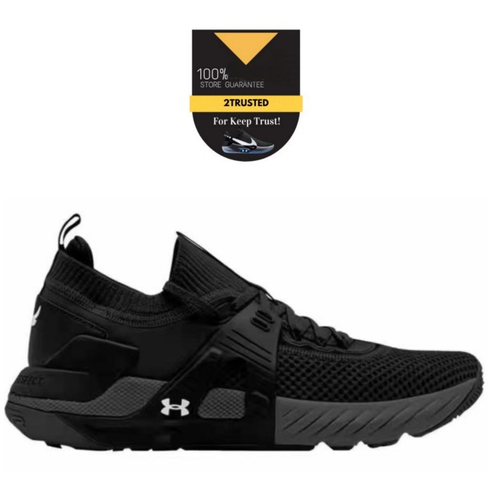 Sepatu Under Armour Project Rock 4 Black Grey 100% Store Guarantee