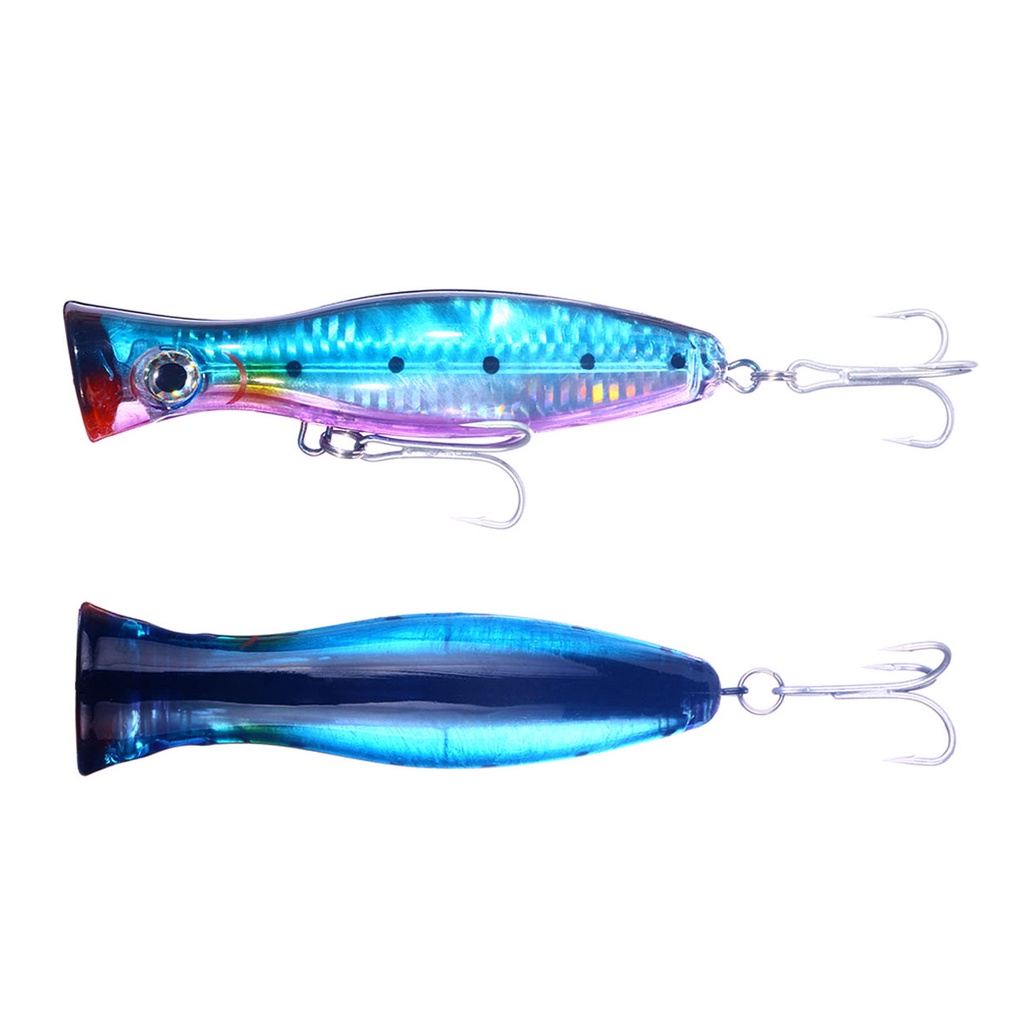 HENGJIA 1Pcs 13cm 43g Big Popper Umpan Pancing Minnow Swimbait Fishing Lure Ikan Bass Bait Tackle