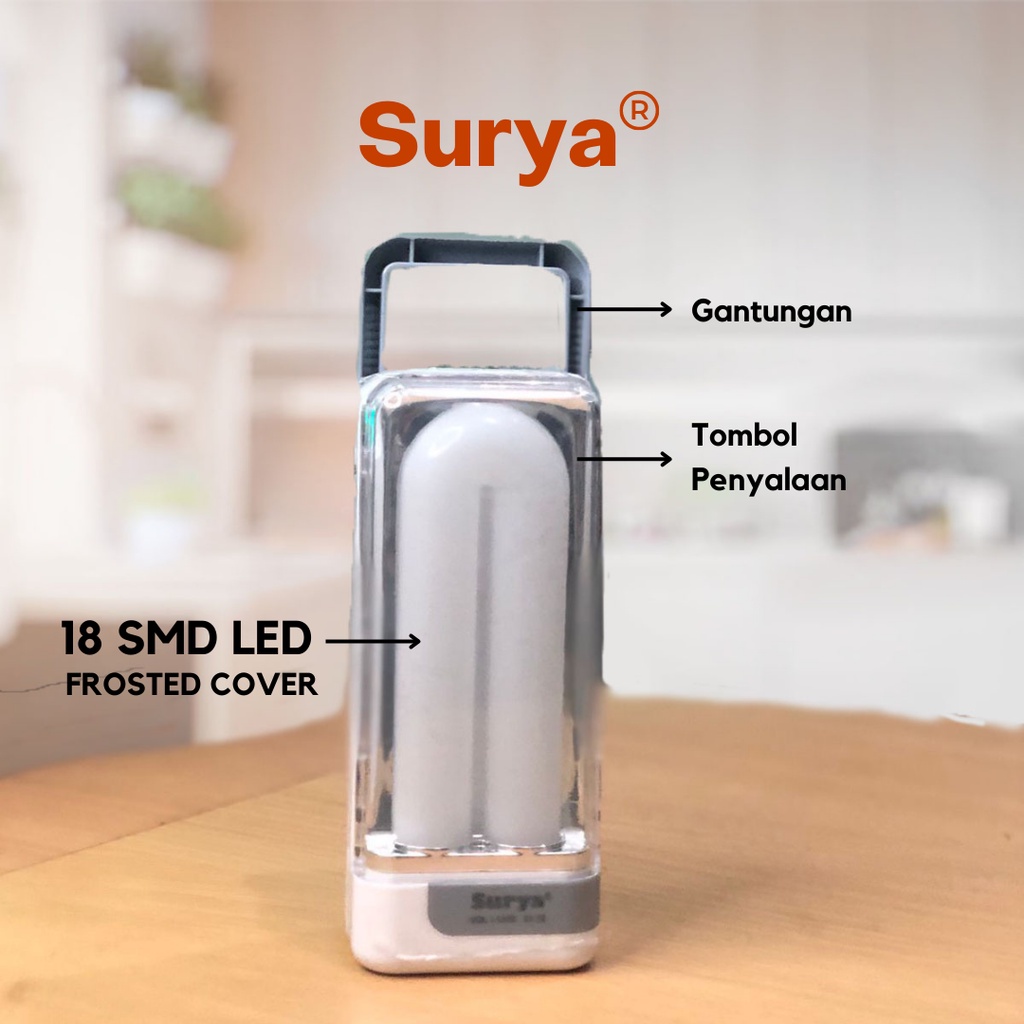 Surya Lampu Emergency SQL L1830 SMD LED Rechargeable tahan hingga 8 Jam / Lampu Darurat