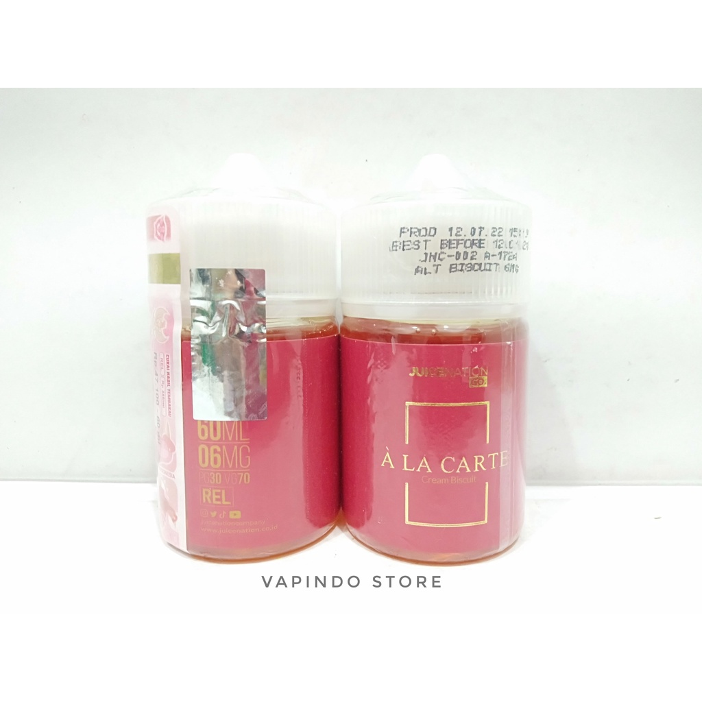 NIC 6MG ALA CARTE RED CREAM BISCUIT 60ML BY JUICENATION