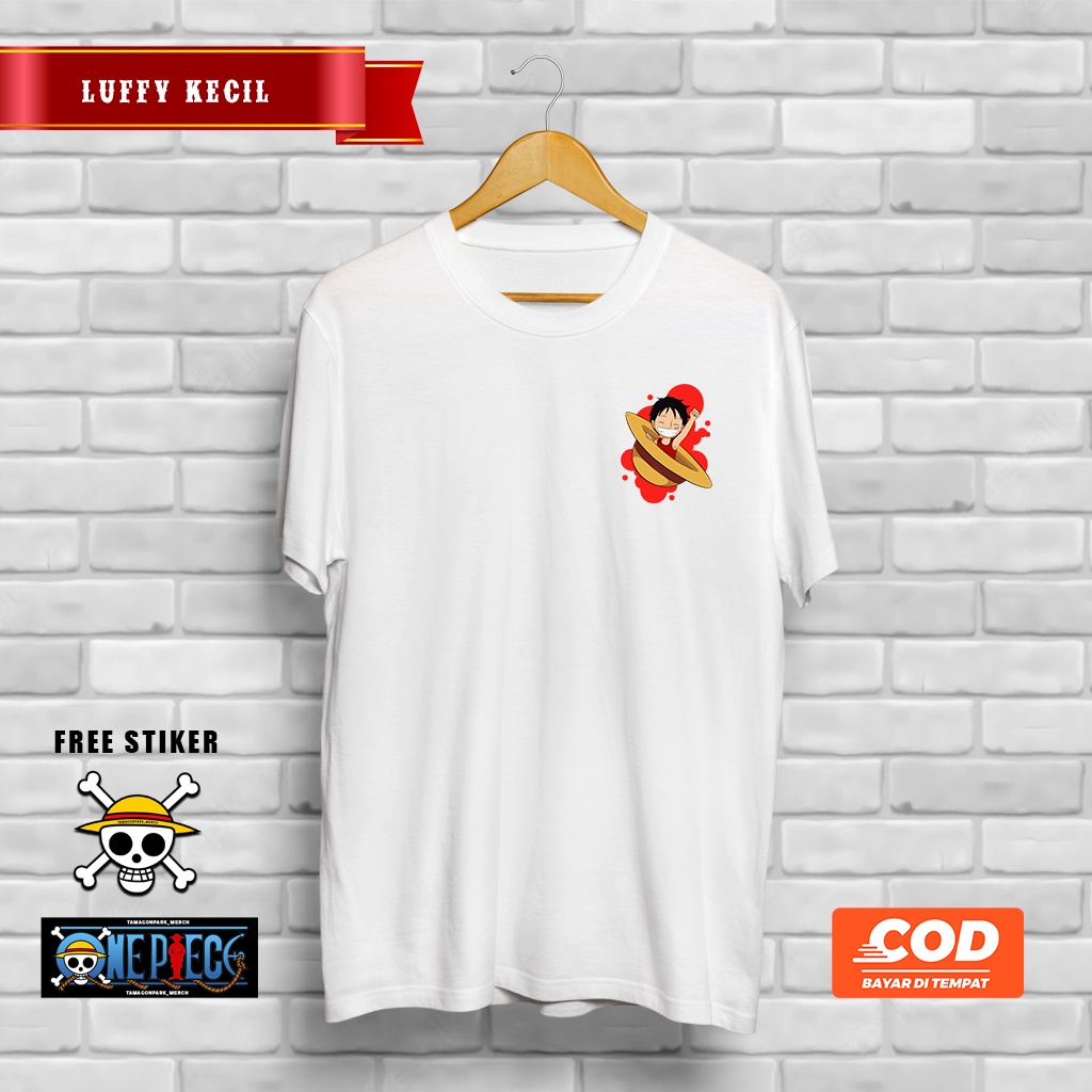 KAOS BAJU LUFFY KECIL | CUTE LUFFY | ONE PIECE TAMAGON PARK MERCHANDISE