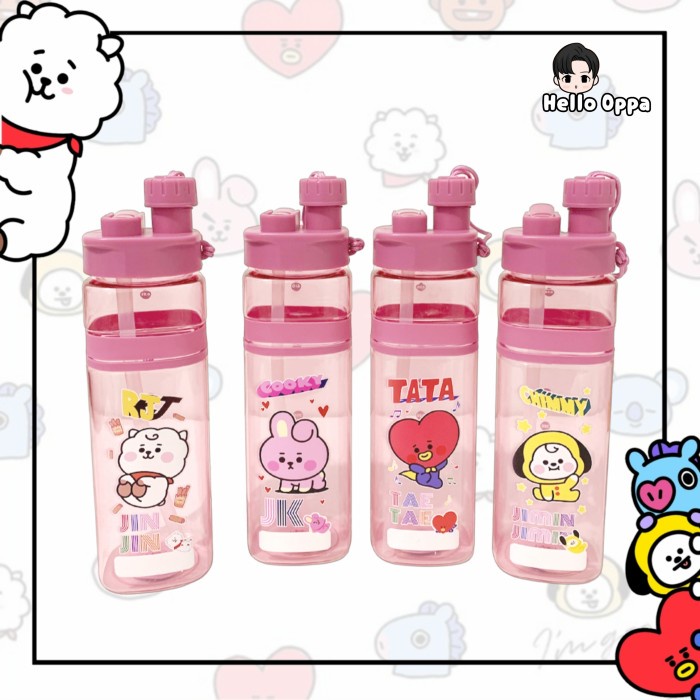 botol minum Botol Minum Bts Anak Karakter Tata Cooky Chimmy Rj Pink 700ml - Cooky F5D2 botol minum 5