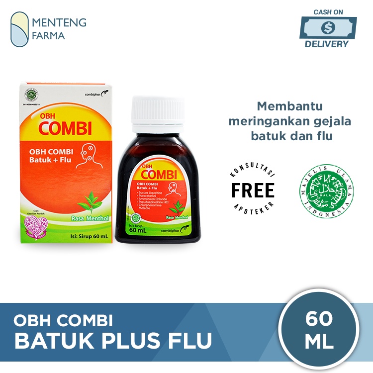 OBH Combi Batuk Plus Flu 60 ml - Meredakan Batuk, Flu, dan Demam