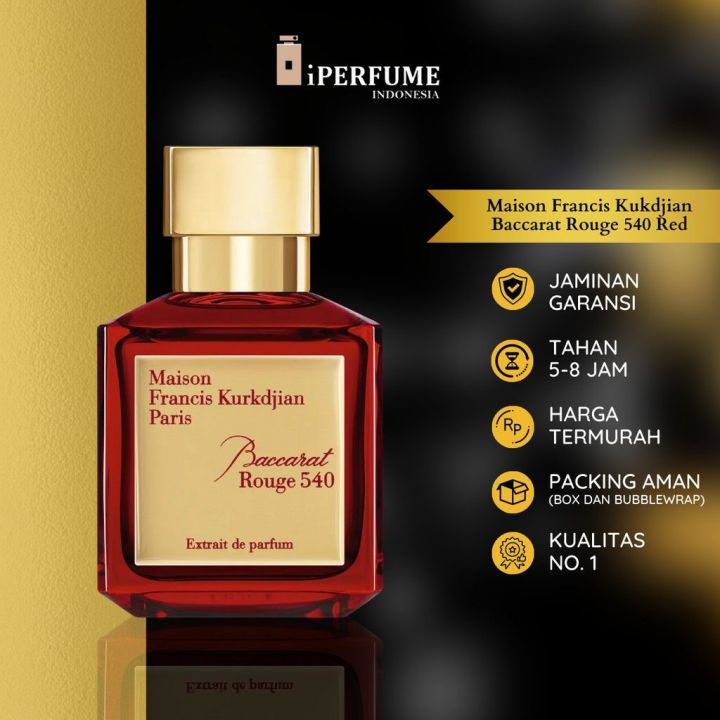 PARFUM PRIA WANITA BACARAT MERAH ORIGINAL IMPORT 70 ML - WANGI TAHAN LAMA