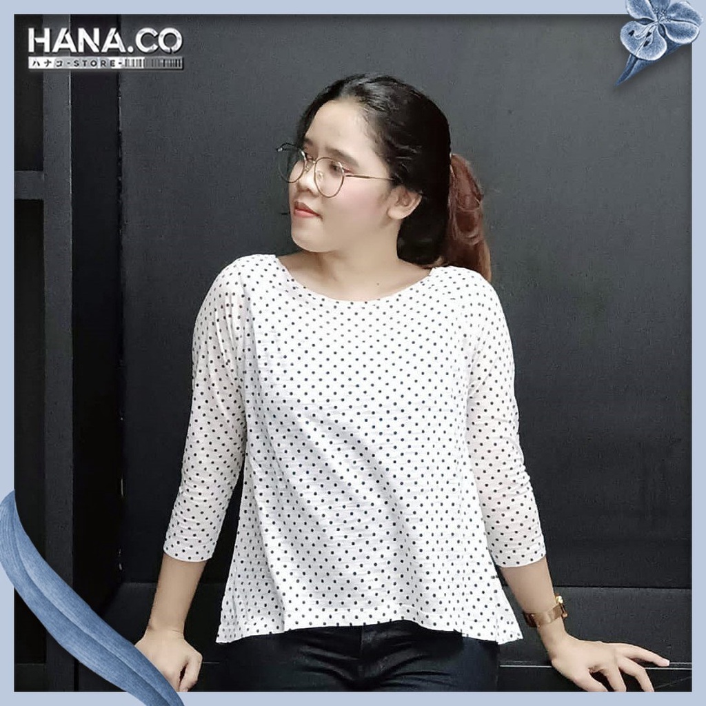 ATASAN WANITA KOREA | BAJU WANITA | KAOS WANITA | Polkadot
