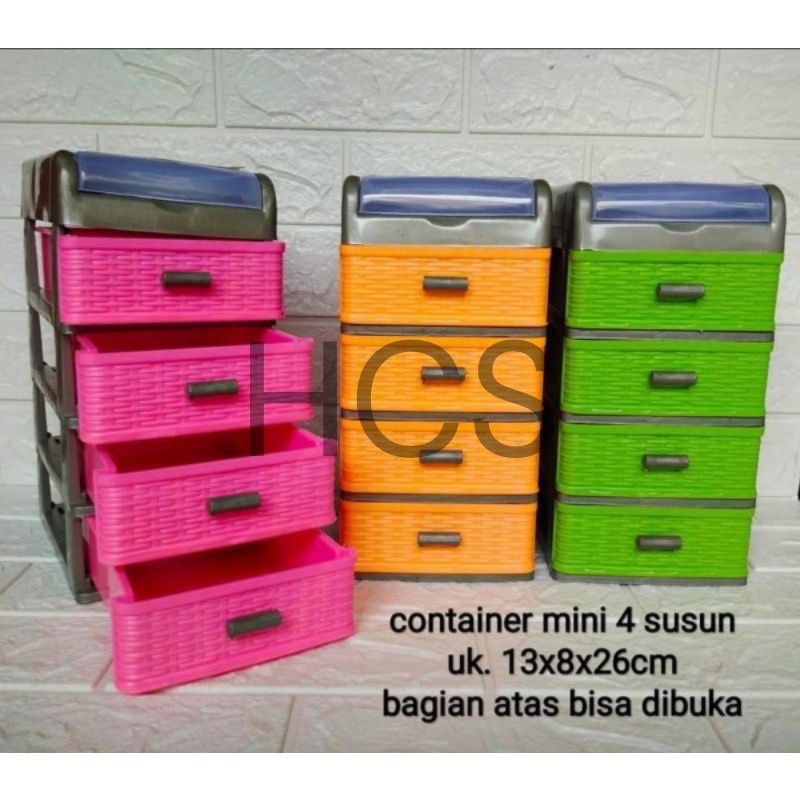 container mini laci susun 4 / rak susun laci 4 murah