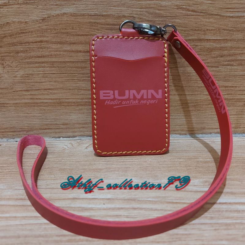 

gk Tempat Id Card BUMN Kulit Holder Id Card Kulit BUMN Kalung